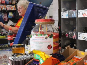 Be sure to look for the Lancaster Food Bank cash donation jars, at many locations including Shell. Photo on Sunday, November 14, 2021, in Lancaster, Ont. Todd Hambleton/Cornwall Standard-Freeholder/Postmedia Network