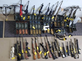 Weapons seized by the RCMP. File photo.