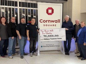 2021 Ghost Walk for Charity committee members, with one of their cheque presentations, this one to the Children's Treatment Centre. Handout/Cornwall Standard-Freeholder/Postmedia Network