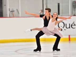 A Danielle Earl photo of Cornwall's Anthony MacDonald, with ice dance partner Amelia Dufour-Saysourinho. Handout/Cornwall Standard-Freeholder/Postmedia Network