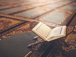 CO.Qur'an on mosque floor