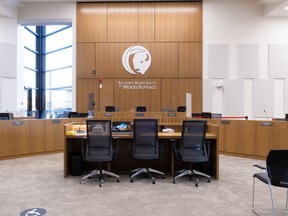 The renovated council chambers at the Jubilee Centre in downtown Fort McMurray. Supplied Image/Regional Municipality of Wood Buffalo