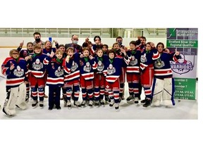 The Stratford Jr. Warriors won the U13 division at the Silver Stick double-A qualifier this past weekend in the city. (Submitted)