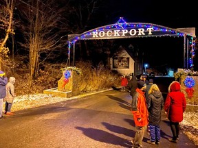 A small crowd enjoyed hot apple cider and cookies at the annual Rockport Ring and Sing in the Christmas Spirit gate and park lighting celebration on November 26.  

Supplied by Thomas Hopkins, social media and web master