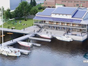 An artist's rendering shows planned improvements to the Springer Theatre in Gananoque. The town has agreed to sell the two theatres to the Thousand Islands Playhouse for a nominal fee, opening up more opportunities "to make positive changes to the property, and to create a significant cultural hub for Southeastern Ontario." (Mayor Ted Lojko).  Supplied by Thousand Islands Playhouse