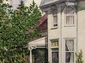 Garden Party by Jeannie Catchpole is one of two framed fine art prints being raffled off by the Gananoque Food Bank to raise funds for their Christmas hampers this year. Tickets are available at the Food Bank on King Street East.  Supplied by Barb Jenkins
