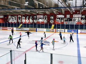 Officials from the Kirkland Lake Skating Club say everyone is happy to be back on the ice.
The season started about six weeks ago and will run until the end of March. The club offers programs for ages three to adult including "parent and tot", pre-canskate, canskate, junior and senior star skate and adult sessions. Officials note there is still time to register. For more information visit the club's website KIRKLANDLAKESKATINGCLUB.COM The club is also looking for people to join the executive. If interested, message them through their Facebook page.