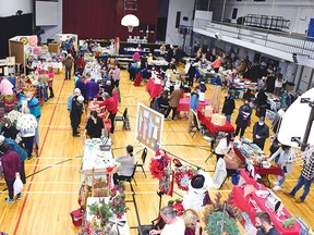 Photo by KEVIN McSHEFFREY/THE STANDARD
The Elliot Lake Christmas Arts and Crafts Show and Sale at the Collins Hall on Saturday, Nov. 6 drew 42 vendors selling all types of Christmas crafts. In addition, after two years without a Christmas craft show, more than 750 people attended the event.
