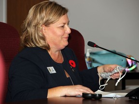Val Hyska, president of the Petawawa Rotary Club, made a presentation to members of town council during the Nov. 8 committee meeting about the Honour our Veterans banner program which will be launched in the fall of 2022.