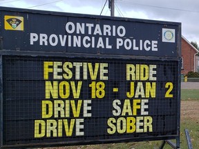 The Upper Ottawa Valley Detachment of the Ontario Provincial Police has embarked upon its annual Festive RIDE campaign, checking vehicles for impaired drivers. The campaign runs throughout the holiday season, wrapping up on Jan. 2, 2022. Submitted photo