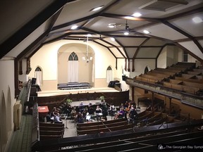 The Georgian Bay Symphony holds an in-person rehearsal in early November in Owen Sound. SUPPLIED