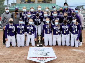 The Western Mustangs won their 11th straight provincial softball title late last month, and their 13th since the program's inception in 2002. Mitchell's Ainsleigh Wedow is middle row, far left.