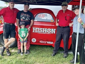 Jack Hishon, far right, died Nov. 11 at the age of 77. He spent 35 years managing the Stratford Municipal Golf Course  and also dedicated time to coaching youth and drag racing, which became a family passion. Also pictured, from left: Gerry Hishon, Joe Hishon (with Bryce Bradley) and Mike Hishon.