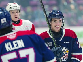 Rookie forward Calem Mangone has been a standout for the Saginaw Spirit of the Ontario Hockey League. The happy faced youngster is a Sault Ste. Marie product. BOB DAVIES/SAULT THIS WEEK