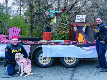 Ontario Provincial Police and Batchewana First Nations float.
