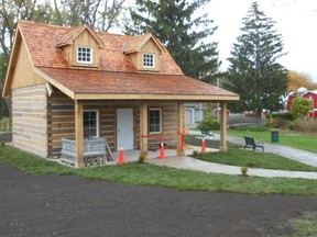 The grand opening for a new log cabin in Canatara Park is planned for next May, Seaway Kiwanis Club of Sarnia-Lambton members say. (Submitted)
