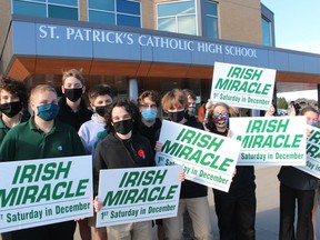 The St. Patrick's Catholic high school Irish Miracle food and donation drive for the St. Vincent de Paul is returning to Sarnia for its 38th year.