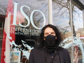 Anthony Wing, executive director of the International Symphony Orchestra, stands outside its ISObar gallery in downtown Sarnia.