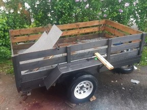 This trailer was stolen from a property on Cedar Street in Simcoe last week. Norfolk OPP are investigating. – OPP photo