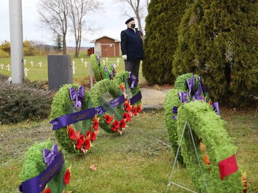 A Remembrance Day service was held at Branch 76 of the Royal Canadian Legion in Sudbury, Ont. on Thursday November 11, 2021. John Lappa/Sudbury Star/Postmedia Network