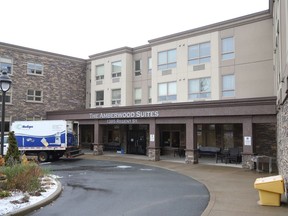 Amberwood Suites located on Regent Street in Sudbury, Ont. on Wednesday November 17, 2021. The Ministry of Health has approved use of 16 beds there by Health Science North patients "who no longer require acute care or treatment but still require assistance with daily living to maintain their current health," HSN CEO Dominic Giroux said. John Lappa/Sudbury Star/Postmedia Network