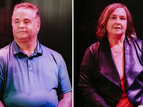 Husband and wife duo Raymond and Helen Landry star in the Sudbury Performance Group's upcoming dinner theatre production of Norm Foster's "On a First Name Basis" this weekend at Sudbury's Unkrainian National Federation in Frood Road. Supplied