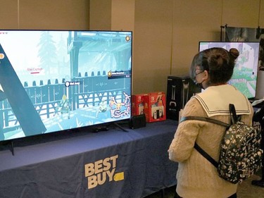 Best Buy had a station offering free play of all the latest home gaming consoles.

ANDREW AUTIO/The Daily Press