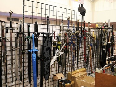 Everything from works of art, to vintage toys, to one-of-a-kind footwear, to various swords and weaponry were on display by vendors throughout the venue.

ANDREW AUTIO/The Daily Press