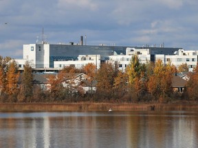 A view of Timmins and District Hospital from across Gillies Lake. TADH officials told The Daily Press COVID-19 vaccinations will continue to be mandatory for its staff despite an announcement by Premier Doug Ford Wednesday stating the government would not be mandating it.

ANDREW AUTIO/The Daily Press