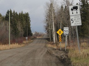 A northward view of Carrigan Road from Highway 101. City officials have suggested motorists can use this gravel road as a primary route connecting Highway 101 and Frederick House Lake Road after the Porcupine River Bridge is closed off later this month.

RON GRECH/The Daily Press