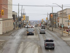 Over the next three years, work on the Connecting Link will extend from Theriault Boulevard eastward to Brunette Road. The plan includes a proposal to remove the overpass east of Spruce Street from where this photo was taken.

The Daily Press file photo