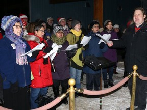 The lighting of the community Christmas tree in Hollinger Park will kick off Saturday with a performance by the Timmins Symphony Chorus, continuing a musical tradition as seen here during the tree lighting held in 2018.

The Daily Press file photo