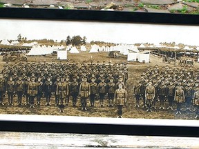 This four-foot panoramic WWI photograph was salvaged from street garbage in Hamilton and with some research the groups were identified. (Submitted)