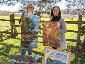Sue Goossens, on the left, and Lianne Todd are two of the artists exhibiting during the Welcome Back to Otterville studio tour Nov. 20 and 21, 10 a.m. – 5 p.m. both days. Submitted