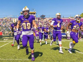 Liam Spencer's (99) Wilfrid Laurier University football career ended after a five-year run. (Submitted)