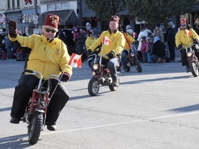 Tillsonburg Shriner mini bikes are expected to be in Saturday's Tillsonburg Community Christmas parade, which starts at 11 a.m. in the Avondale church parking lot. The parade route will go up Broadway to Bridge Street, then loop back to the starting area. (File photo)