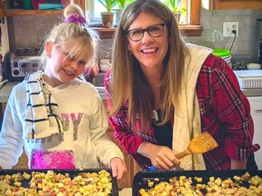 Kelly Spencer and her step-daughter Davina enjoy cooking together. (Submitted)