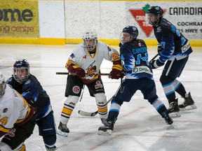 The Cochrane Crunch were held off on their Timmins Rock match last Friday taking the loss 3-1. Photo by Emily Martin