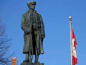 The cenotaph located between the Lake of the Woods Museum and the Douglas Family Art Centre on Main Street South.