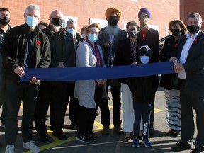 Edmonton-Wetaskiwin MP Mike Lake (left), Maskwacis-Wetaskiwin MLA Rick Wilson (right) joined members of Millet Town Council, the Leduc, Nisku, Wetaskiwin Regional Chamber of Commerce and Harpreet Singh and his family to cut the ribbon on Sing's latest venture --Bluebird Academy in the former Millet Public Library building last week.
Christina Max