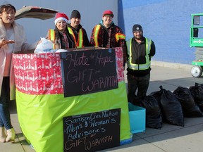 A recent winter clothing drive collected dozens of items for those staying in the Wetaskiwin homeless encampment behind WalMart as well as for families in need in the area.
Christina Max