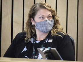 Ward 8 Coun. Katie Berghofer's motion to extend the municipal face-covering bylaw until the end of July 2022 received 7-2 support during Tuesday's regular council meeting. 
Lindsay Morey/News Staff/File