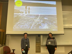 The NWMO’s Sarah Hirschorn and Jessica Perritt present a plenary lecture on interweaving Indigenous Knowledge and western science with a focus on the seven sacred grandfather teachings.