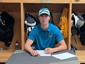 Brandon Coe of the North Bay Battalion, the Ontario Hockey League's leading scorer, has signed a three-year, entry-level contract with the National Hockey League's San Jose Sharks.