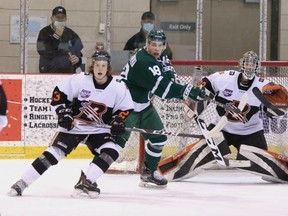 The Crusaders saw a four-game winning streak halted by Lloydminster on Wednesday night at the Arena. Photo courtesy Target Photography