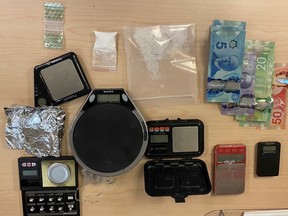 Drugs, cash and other evidence of drug trafficking seized by Kingston Police on Nov. 26. (Kingston Police)