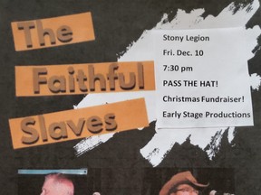 The Faithful Slaves are playing a Christmas fundraiser at the Stony Plain Legion on Friday.  Submitted Photo.