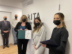 A new one-stop shop Kita Beauty Lounge opened Wednesday at 112 Front Street in the Downtown District with the help of local civic officials.