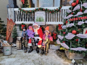 Santa Claus hung out at Laurence Fenske's house December 11, giving families in the Suntree neighbourhood a chance to visit Santa close to home.  (Dillon Giancola)