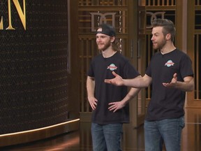 Owners of Young Farts RV Parts, Jaggar and Dawson Glowatsky were featured on Dragon's Den on Thursday, Dec. 16. Photo Supplied